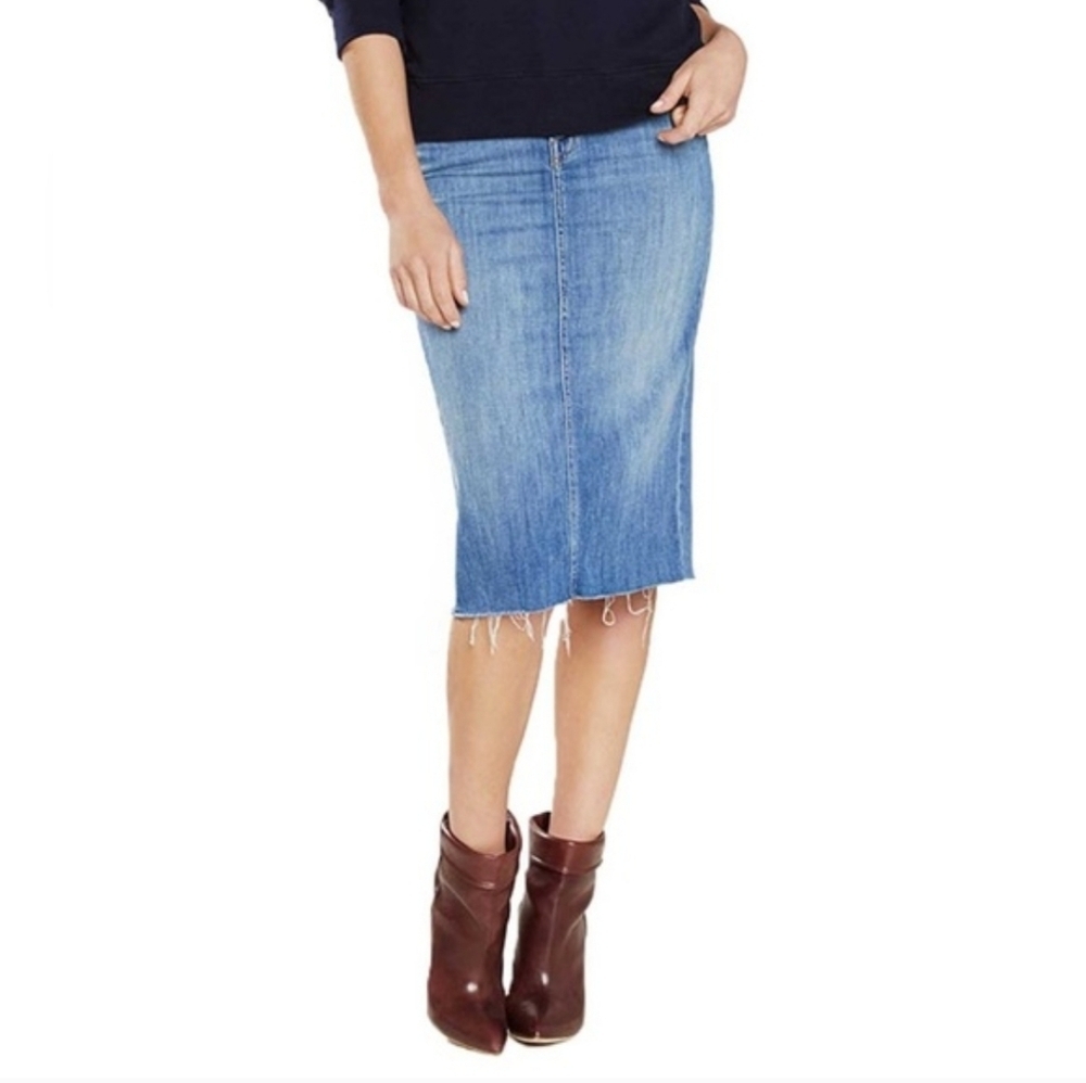 Mother Skirt the back Slit Midi Skirt in Derby Dreams